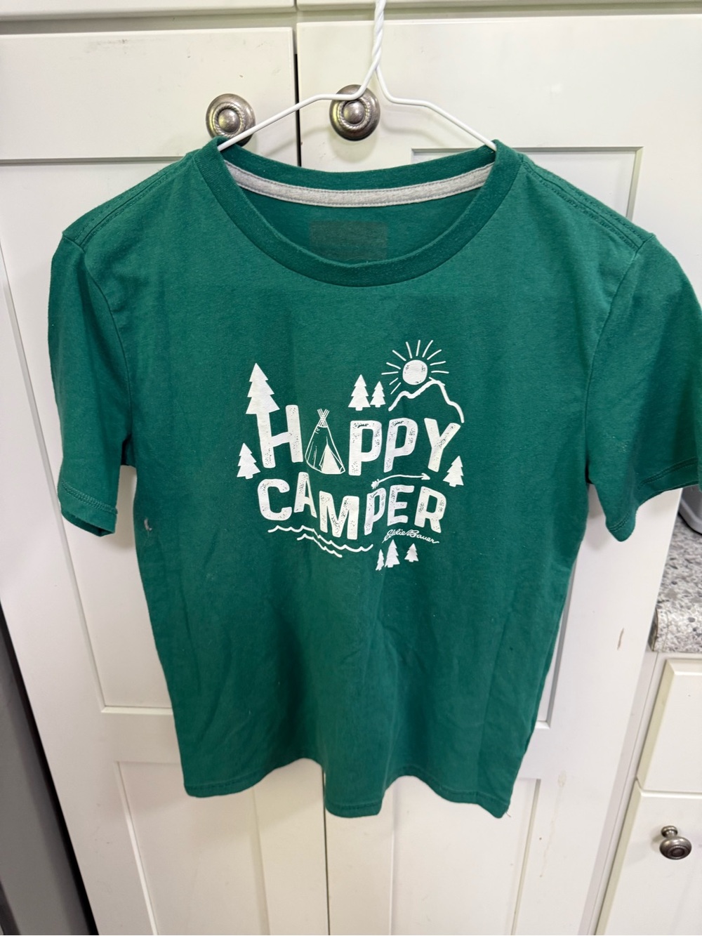 Eddie Bauer Green 'Happy Camper' Short Sleeve Tee